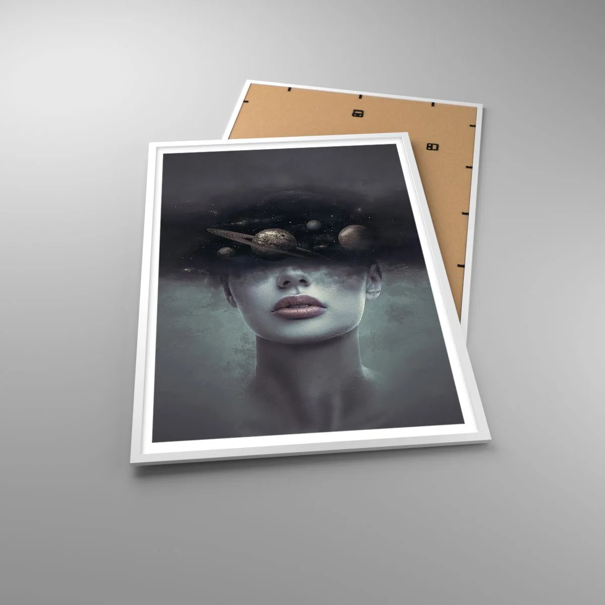 Plakát v bílém rámu - A planety… - 70x100 cm