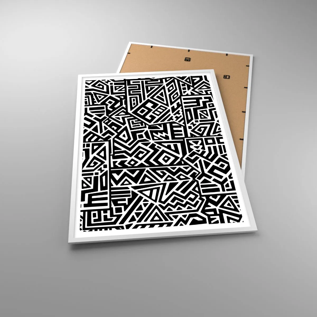 Poster in een witte lijst - Pre-Columbiaanse compositie - 70x100 cm