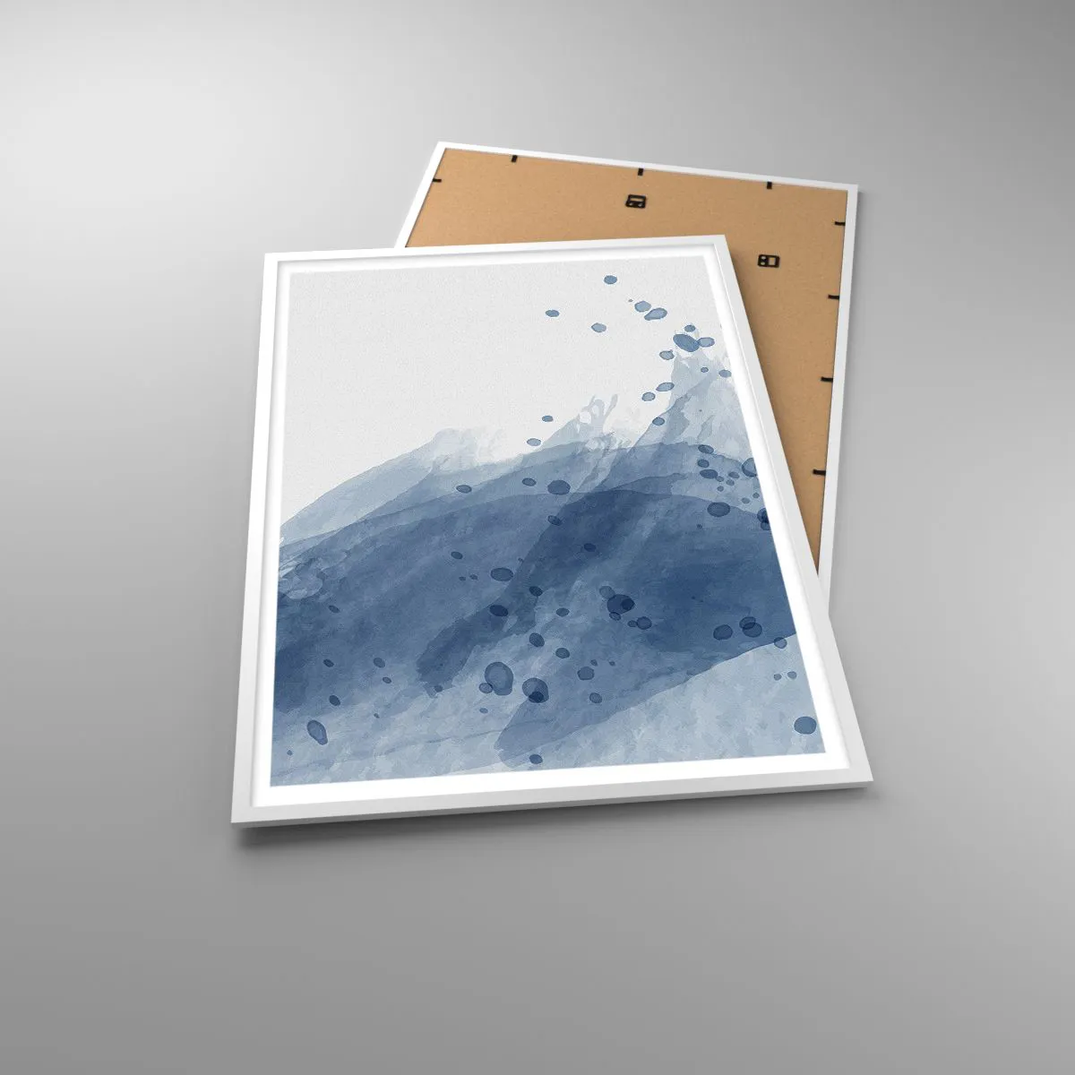 Poszter fekete keretben - Kék tüll - 70x100 cm