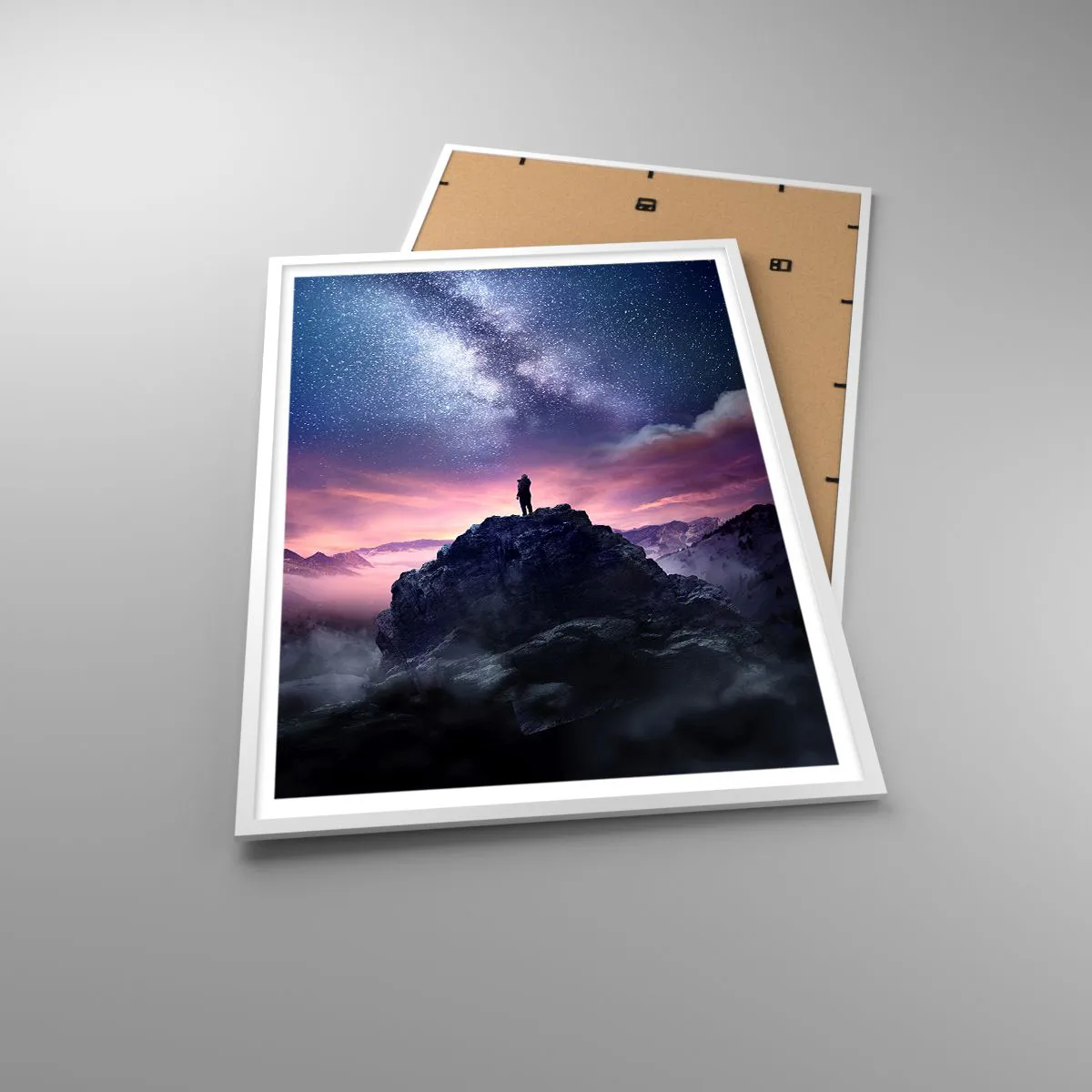 Plagát v bielom ráme - A pocítil život - 70x100 cm