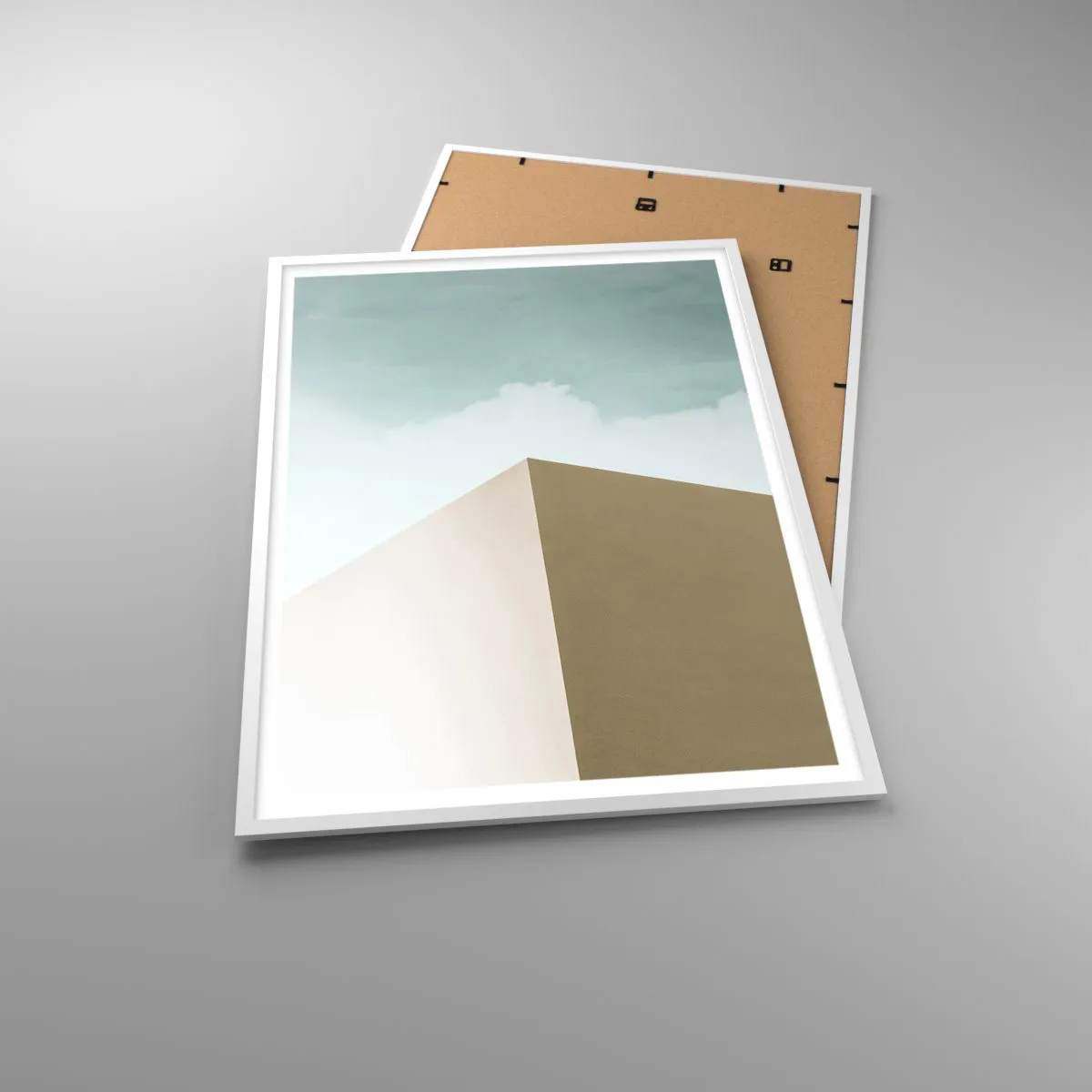 Plagát v bielom ráme - Geometria slnečného leta - 70x100 cm