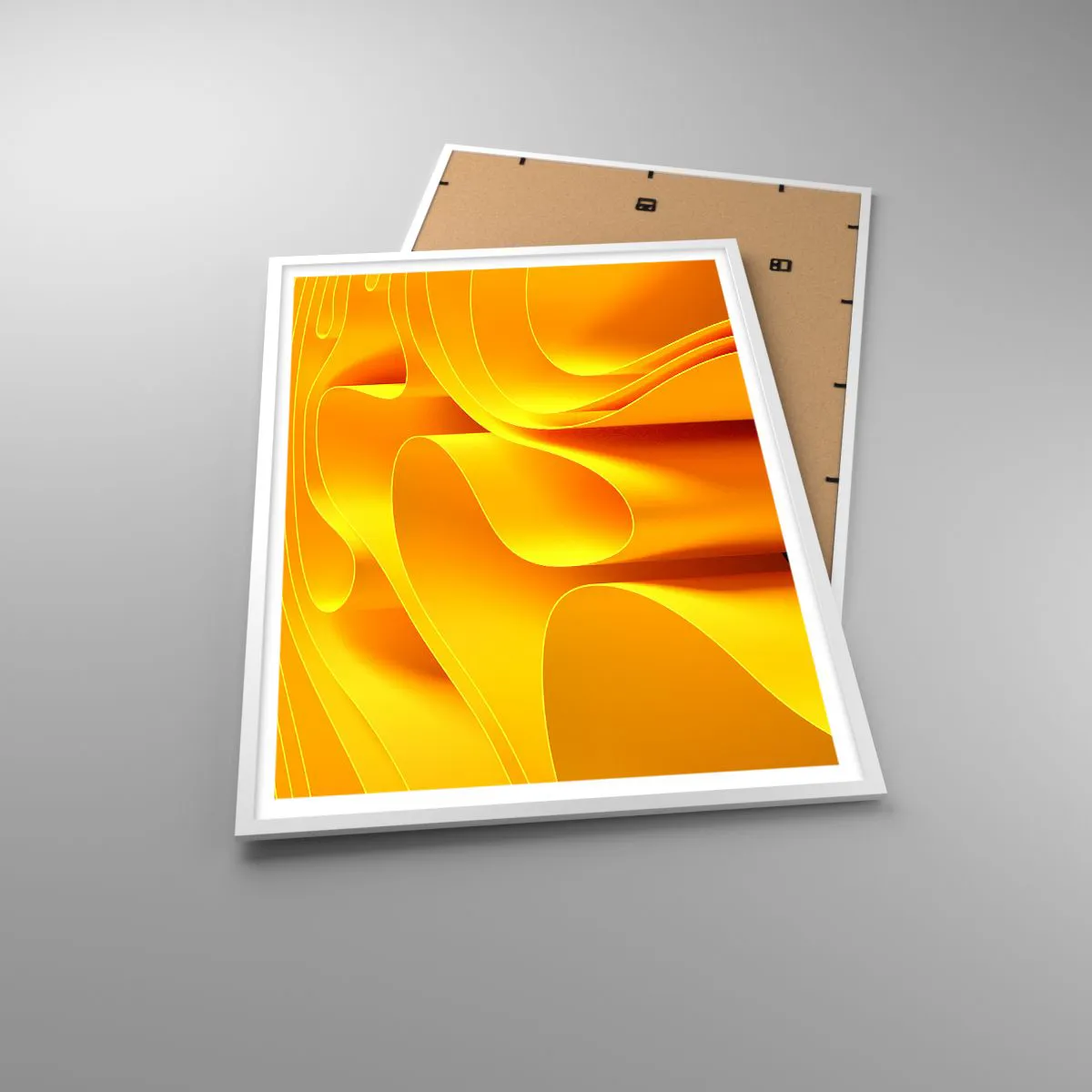 Poster in einem weißen Rahmen - Wie Sonnenwellen - 70x100 cm