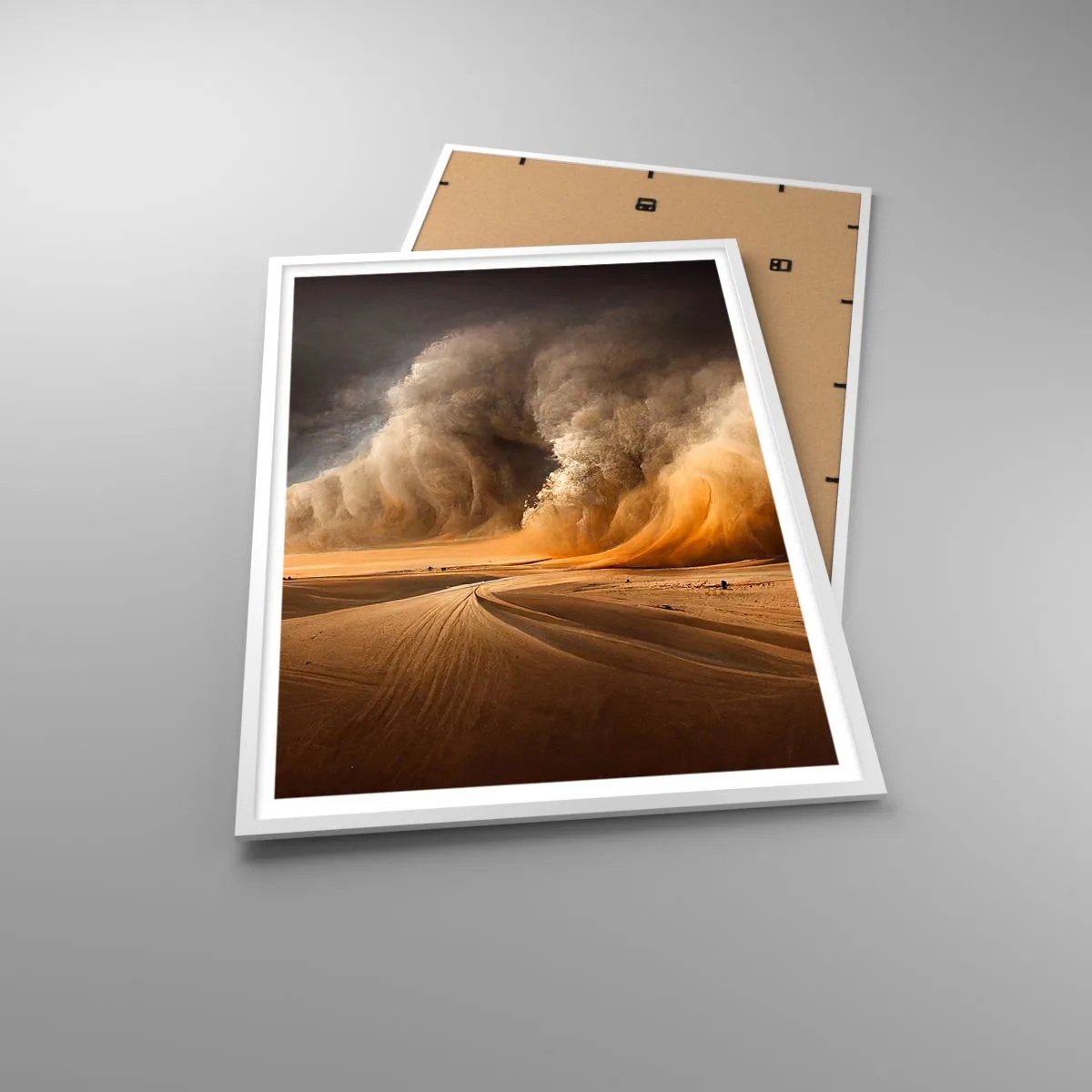 Affiche dans un cadre blanc - Poster - La colère du désert - 70x100 cm