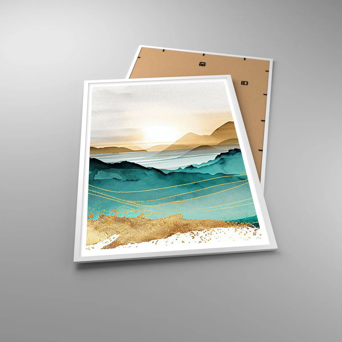 Poster in white frmae - On the Verge of Abstract - Landscape - 70x100 cm