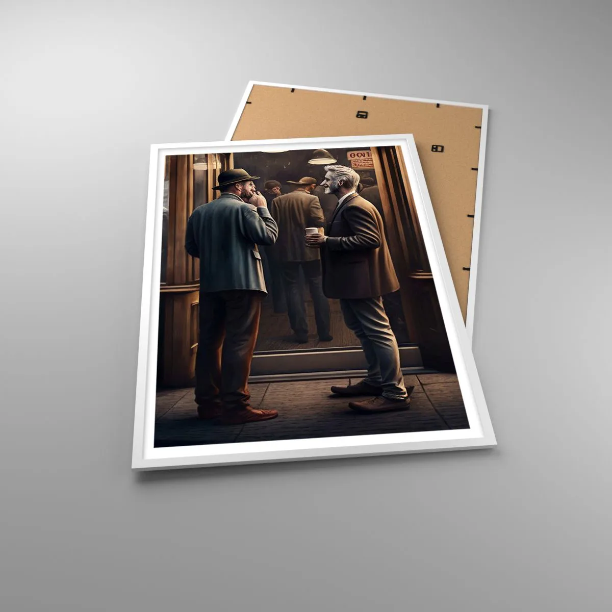 Póster en marco blanco - Un buen momento del día - 70x100 cm