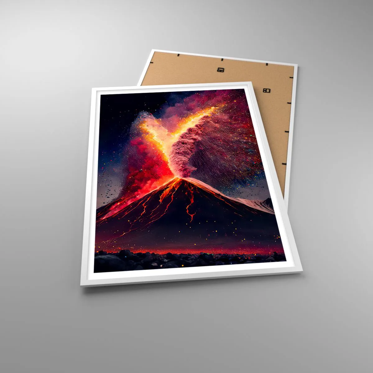 Plakat w białej ramie - Piękno i groza - 70x100 cm