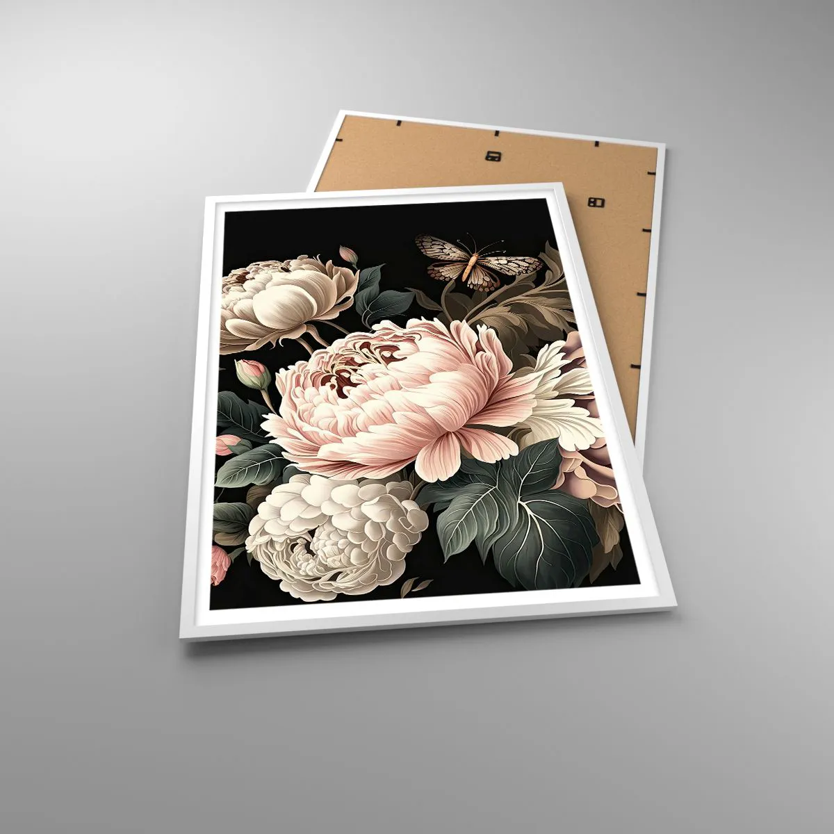 Plakat w białej ramie - W barokowym stylu - 70x100 cm