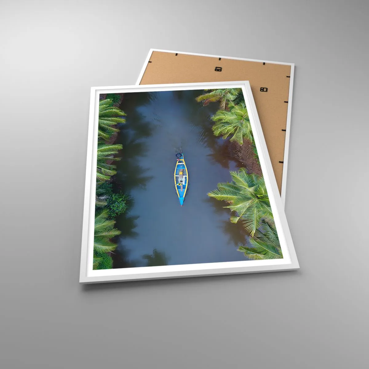 Affisch i vit ram - På en tropisk stig - 70x100 cm