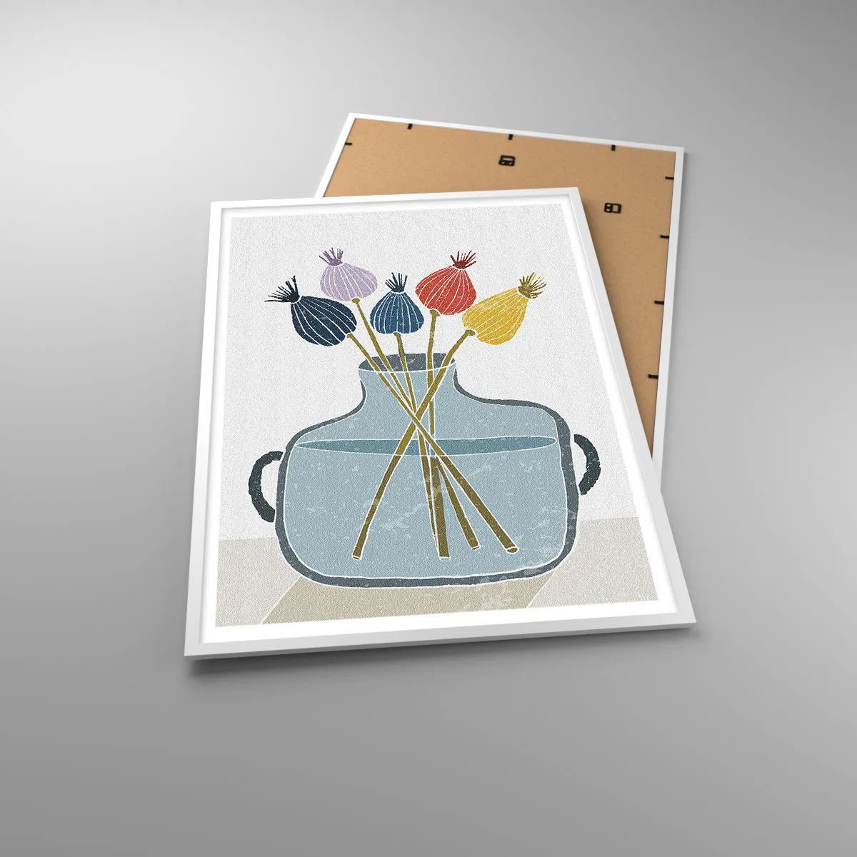 Póster en marco blanco - Como una semilla de amapola - 70x100 cm