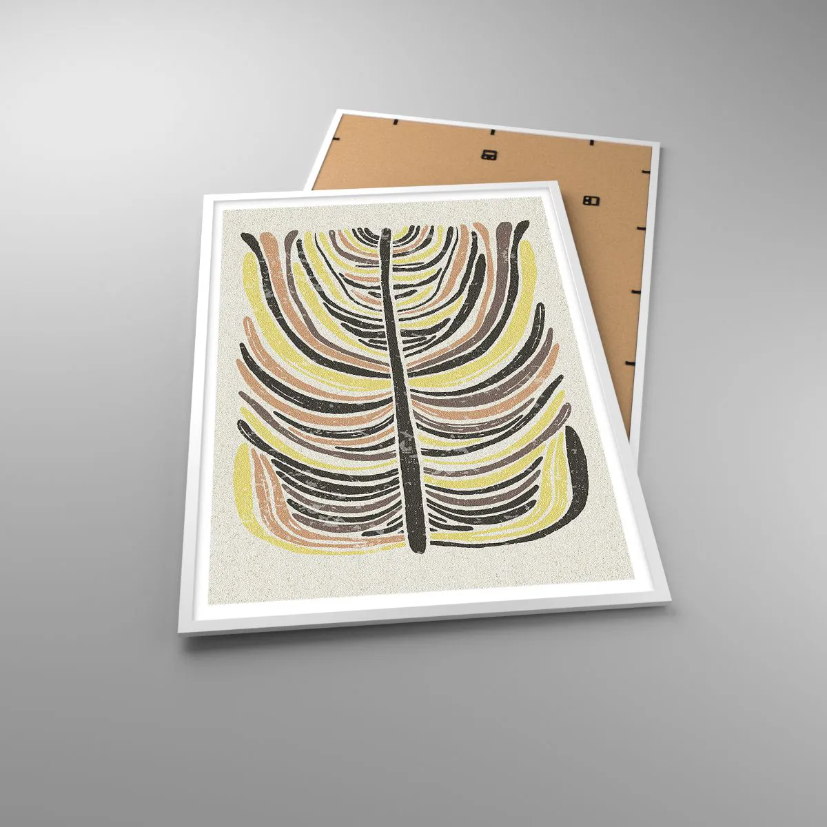 Poster in einem weißen Rahmen - Abstraktion voller Leben - 70x100 cm