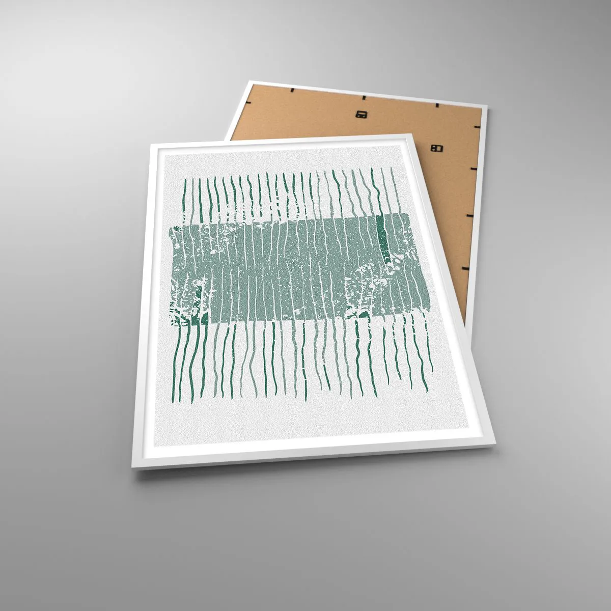 Poster in een witte lijst - Mariene abstractie - 70x100 cm