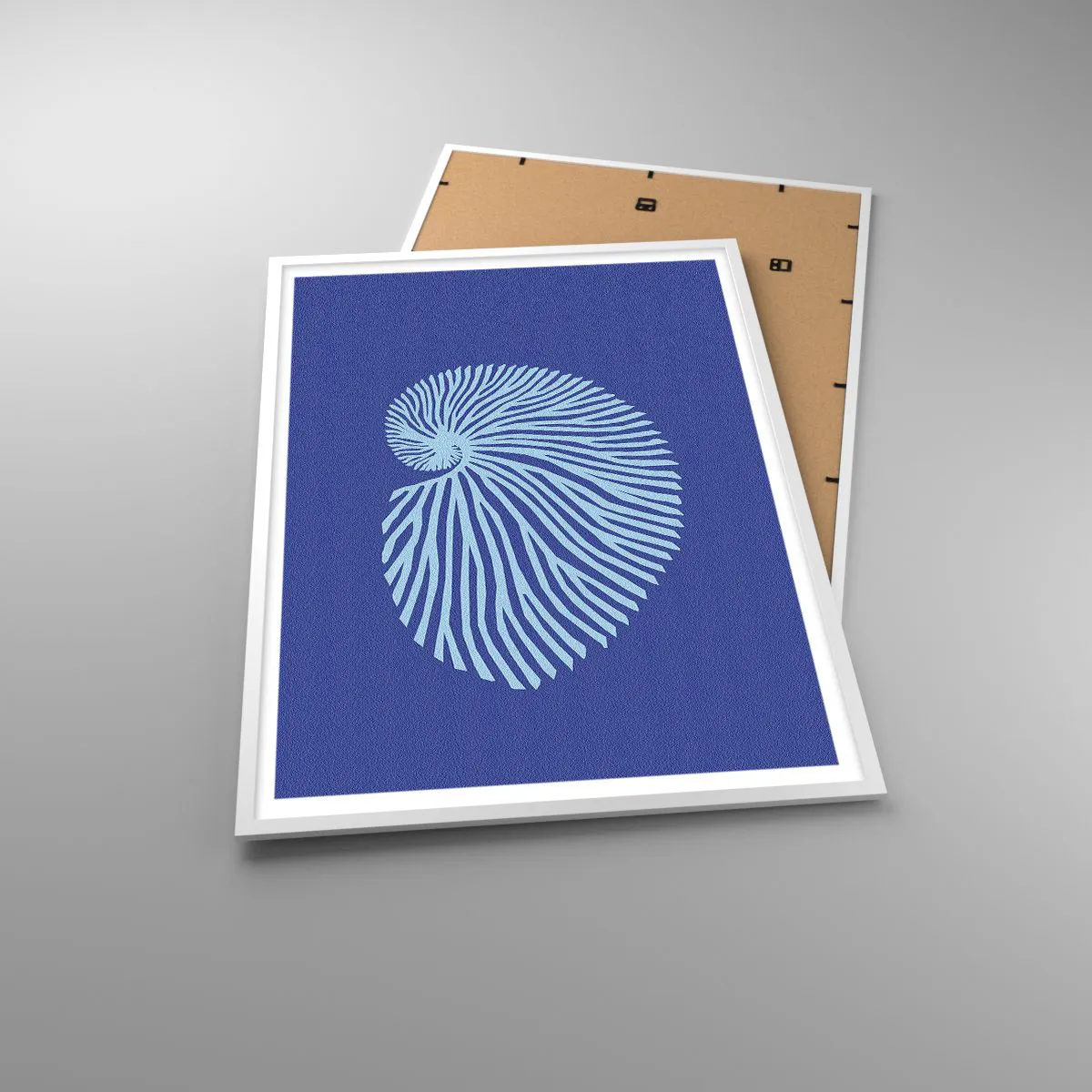 Plakat w białej ramie - Narodziny muszli - 70x100 cm