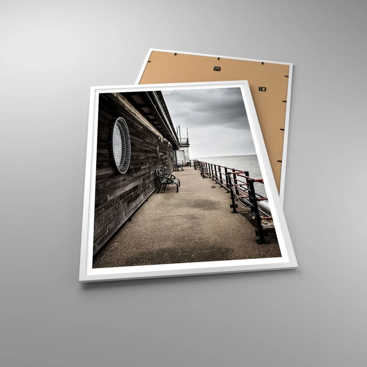 Poster in einem weißen Rahmen - Die Zeit blieb stehen - 70x100 cm
