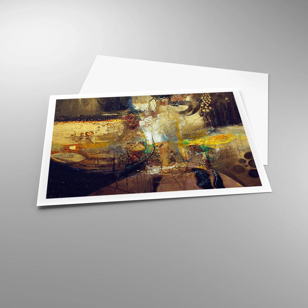 Póster - Naturaleza muerta abstracta en colores cálidos - 100x70cm - Frío, templado, caliente - Decoración de pared moderna para salón y dormitorio ARTTOR