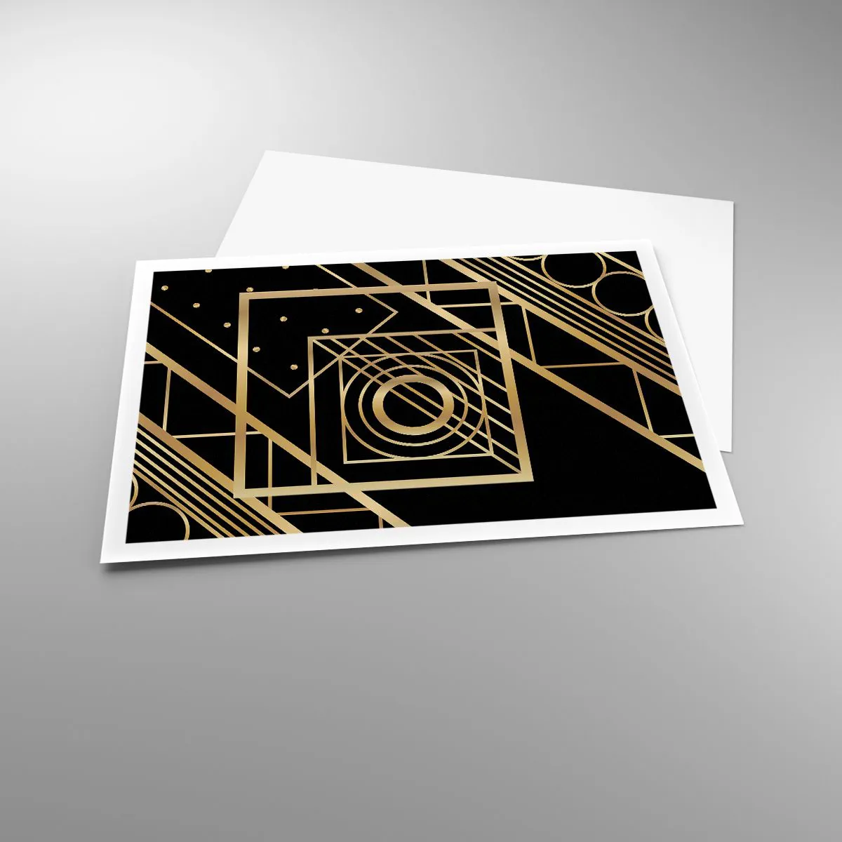 Affisch - Gyllene geometri - 100x70 cm