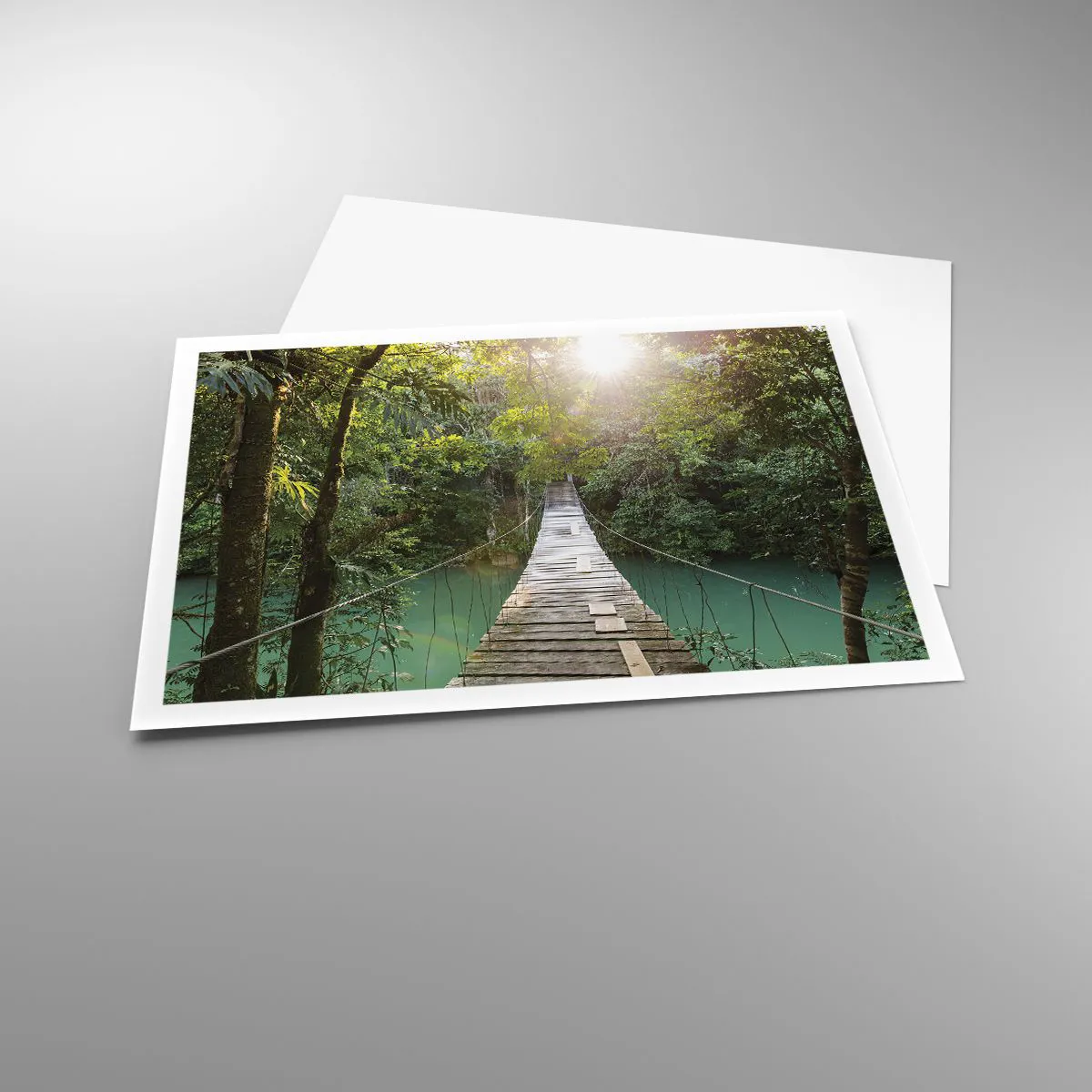 Poszter - Az azúrkék vízen át az azúrkék erdőbe - 100x70 cm