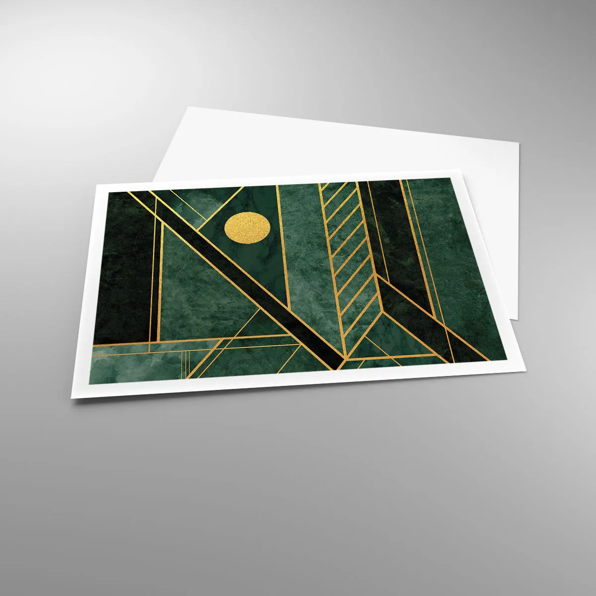 Poster - Dynamics of Gold and Azure - 100x70 cm