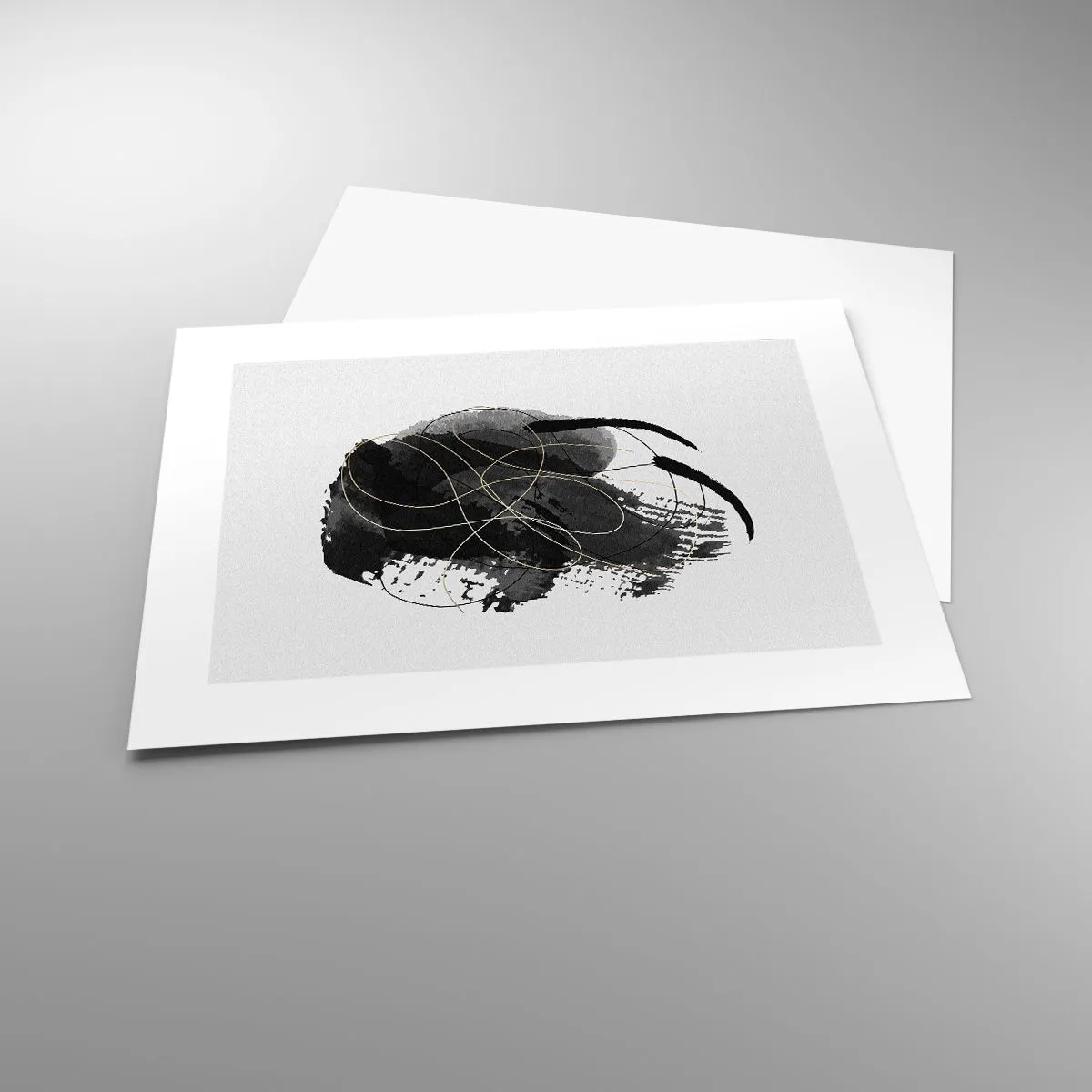 Plakát - Upletené z černé - 40x30 cm