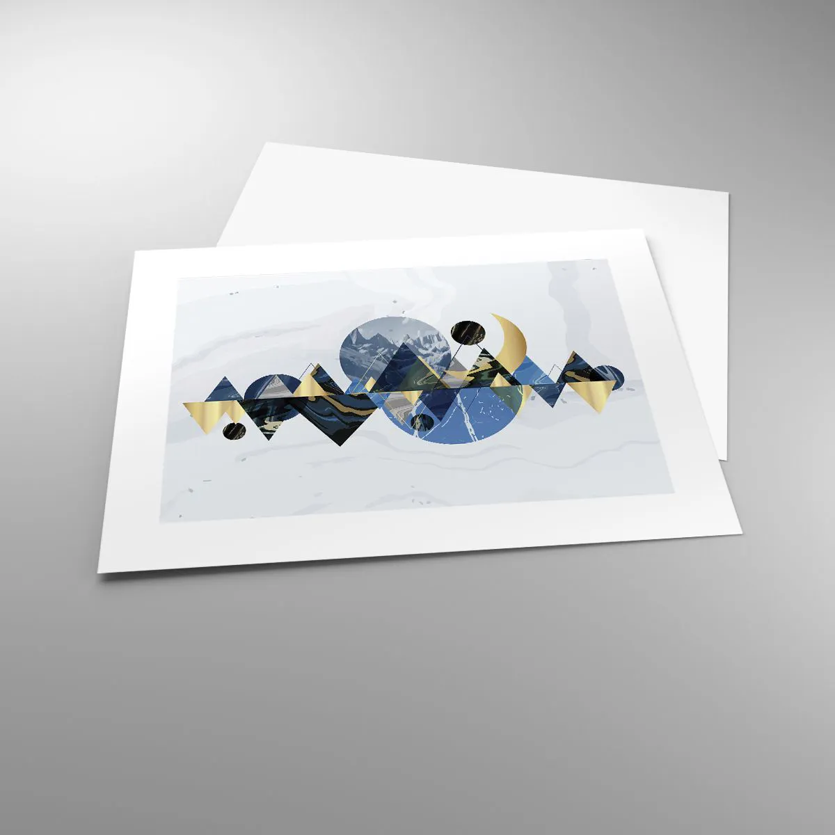 Poster - Geometrisch landschap - 40x30 cm