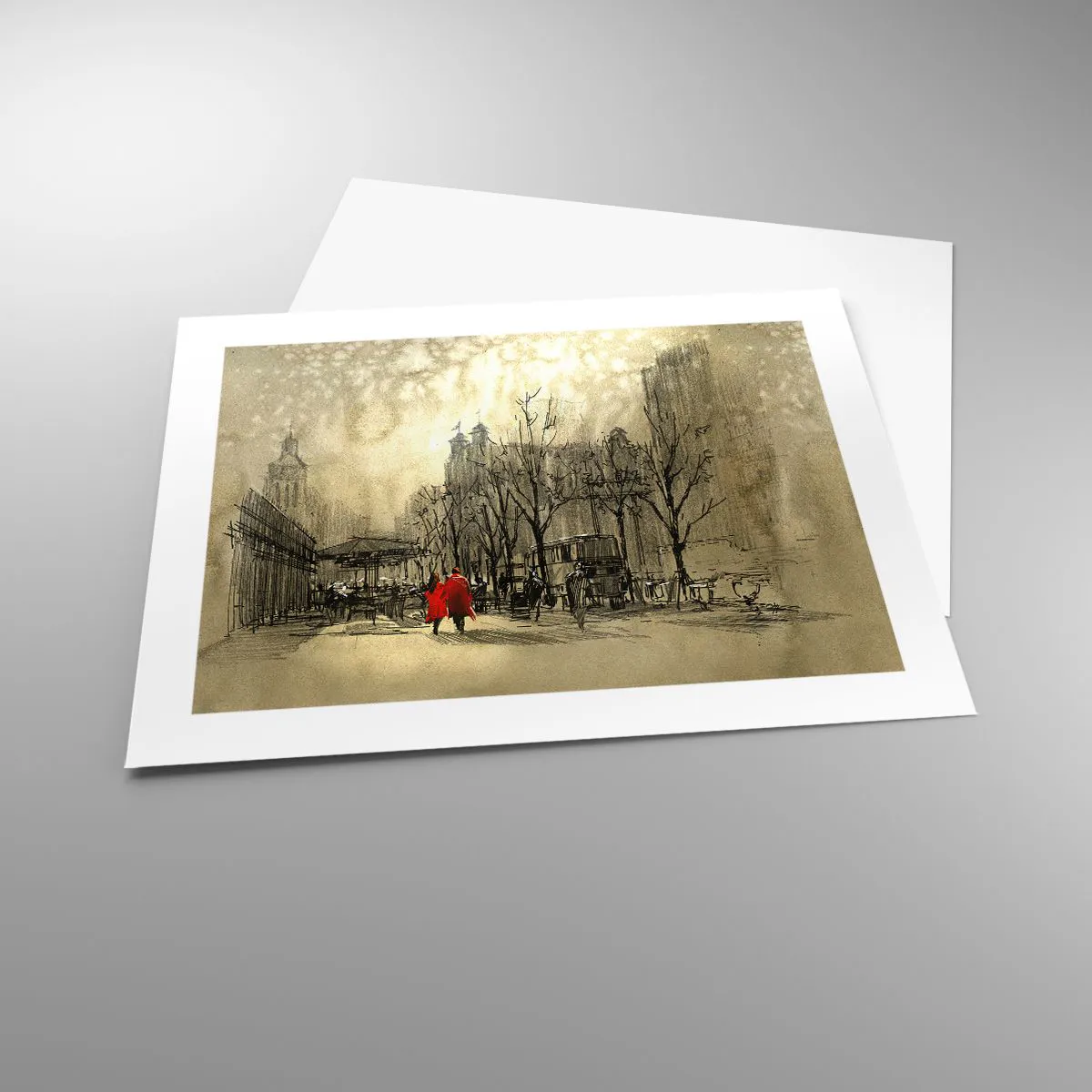 Poster - A Date in London Fog - 50x40 cm