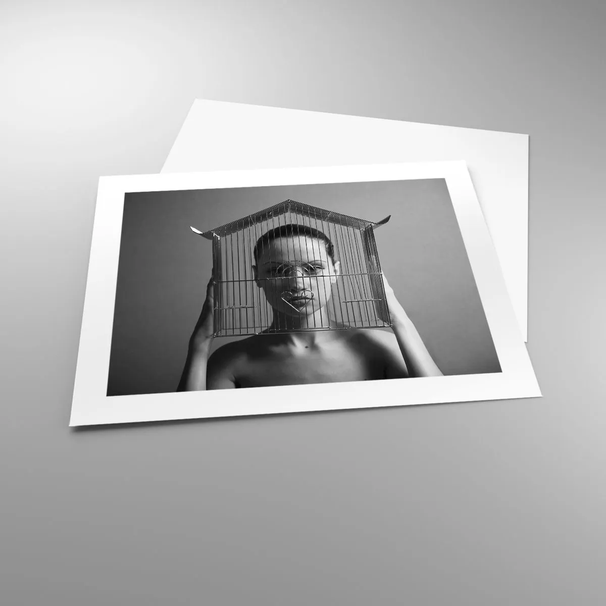 Affiche - Poster - Portrait un peu surréaliste - 50x40 cm