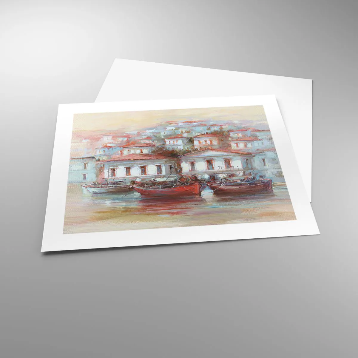 Affiche - Poster - Petite ville heureuse - 50x40 cm