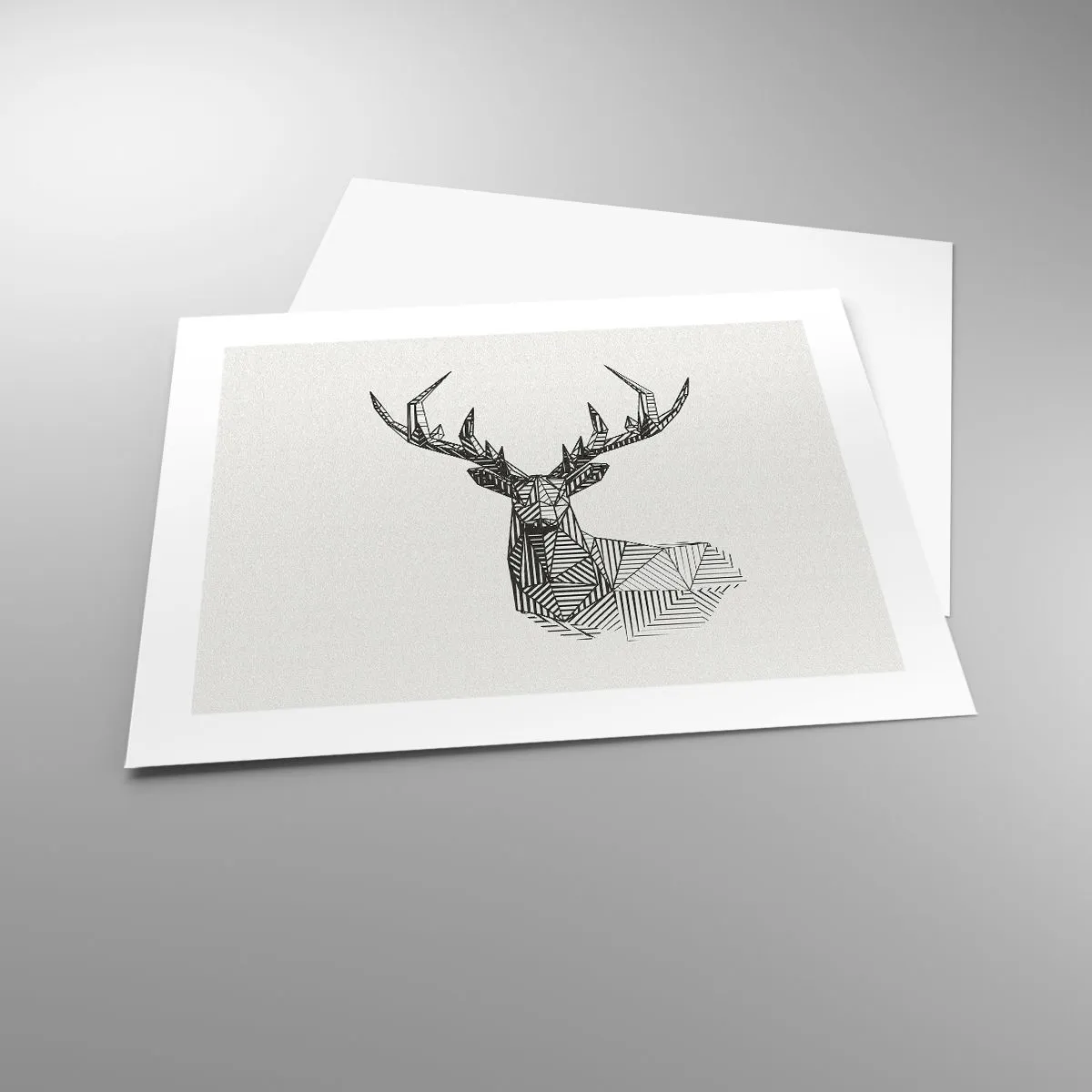 Poster - Derr in Cubist Style - 50x40 cm