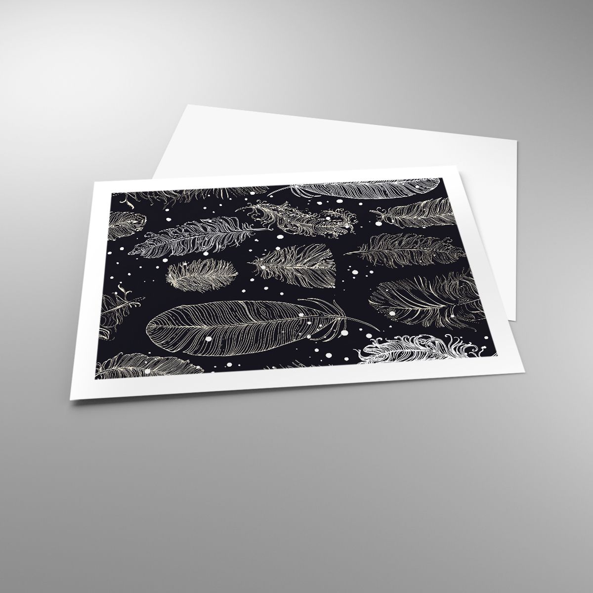 Poster Bird'S Feather, Poster Graphics, Poster Art, Poster Black And White, Poster Boho