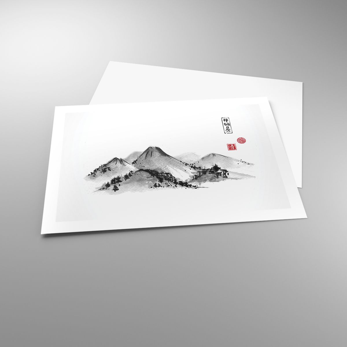 Poster Landscape, Poster Asia, Poster Mountains, Poster China, Poster Graphics