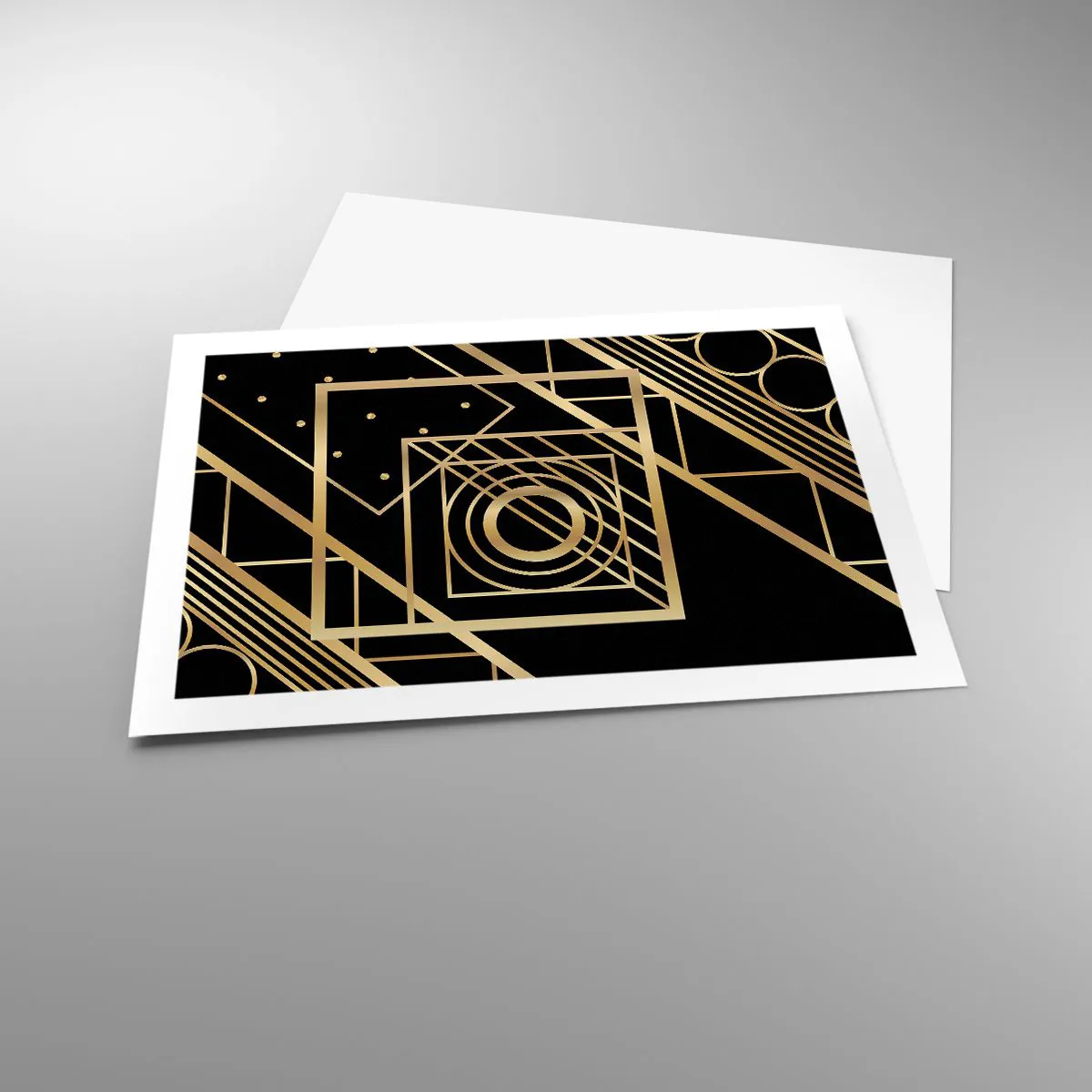 Poster - Goldene Geometrie - 70x50 cm