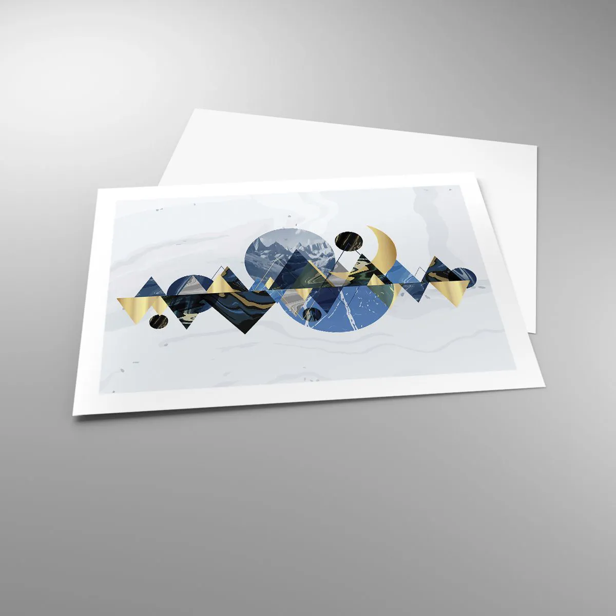 Affisch - Geometriskt landskap - 70x50 cm