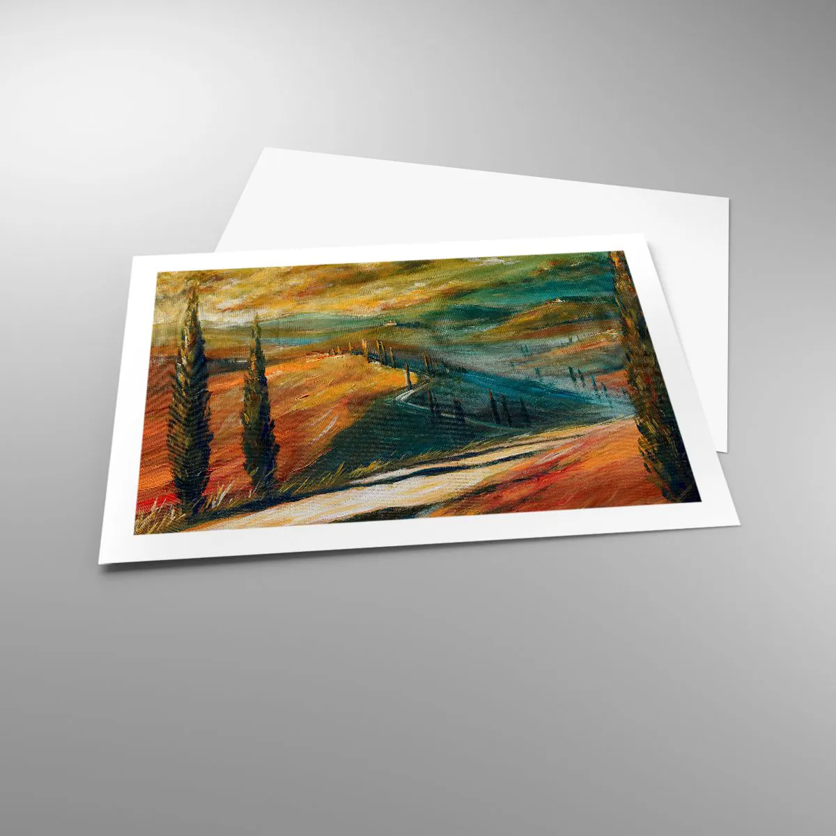 Plagát - Toskánska krajina - 70x50 cm