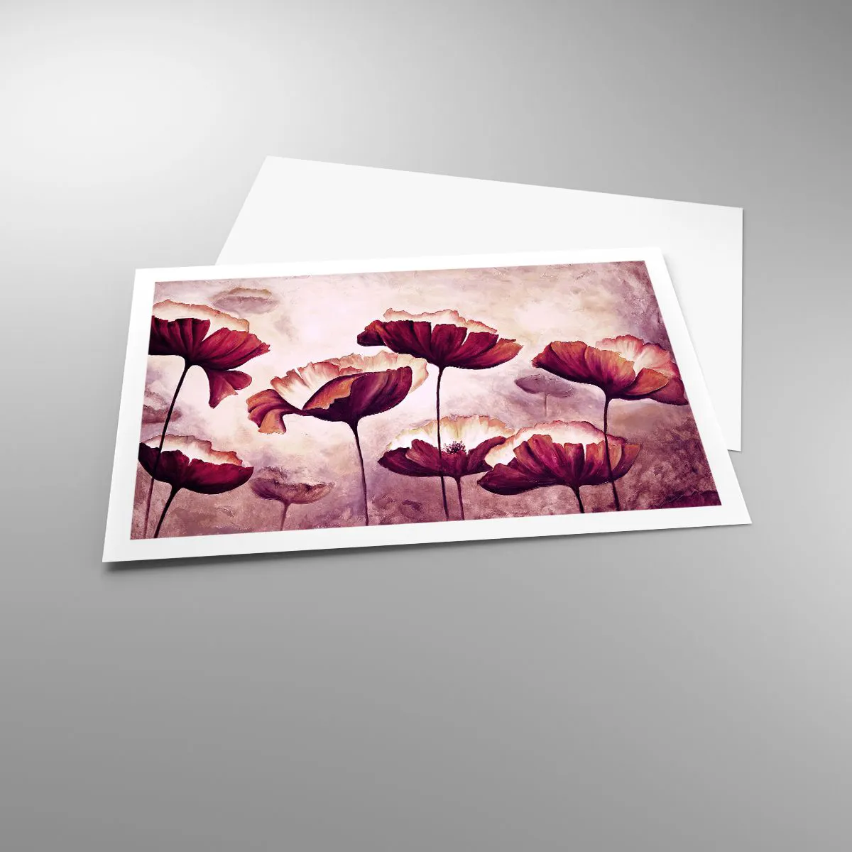 Poster - Red and White Flake - 91x61 cm