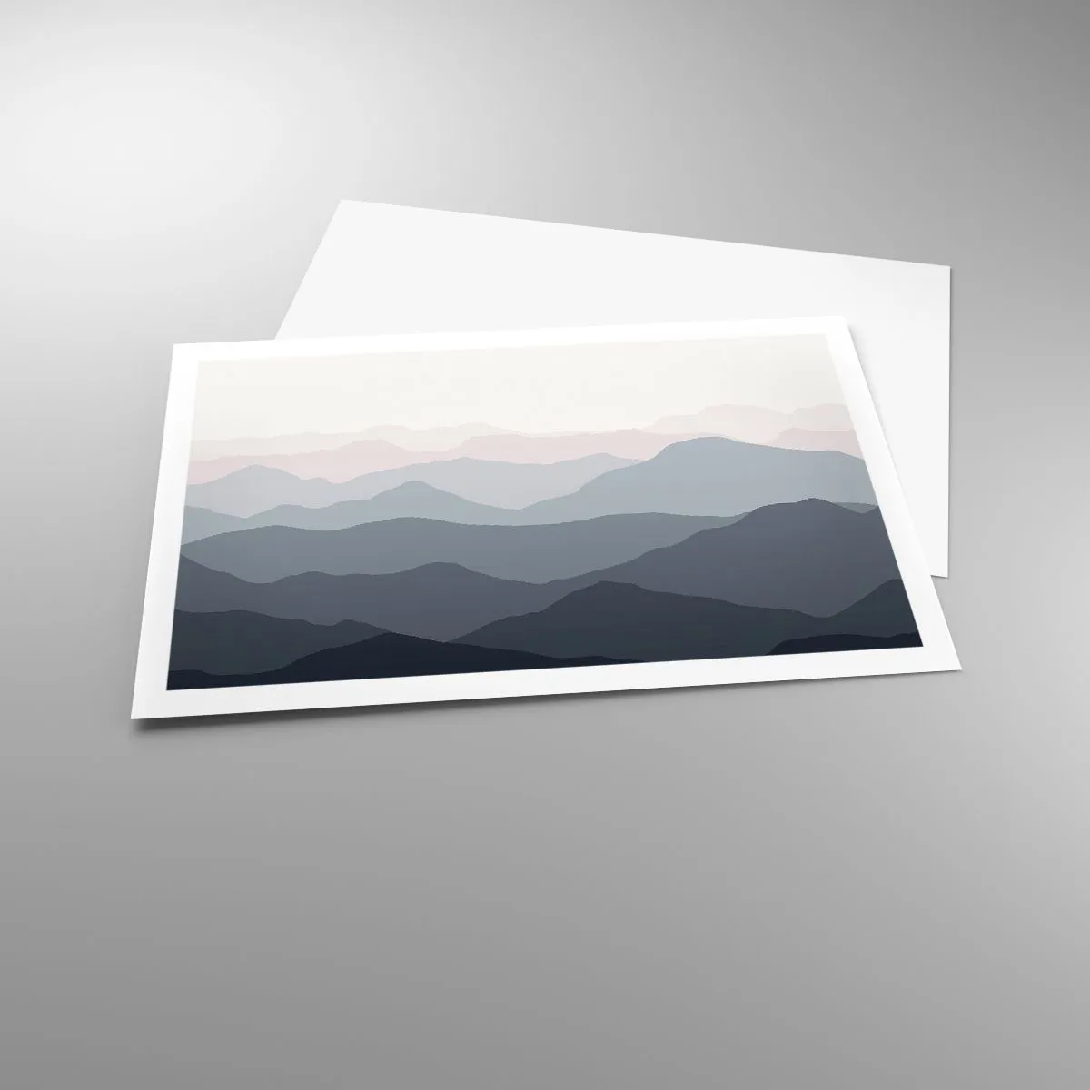 Affiche - Poster - Vagues de montagnes - 91x61 cm