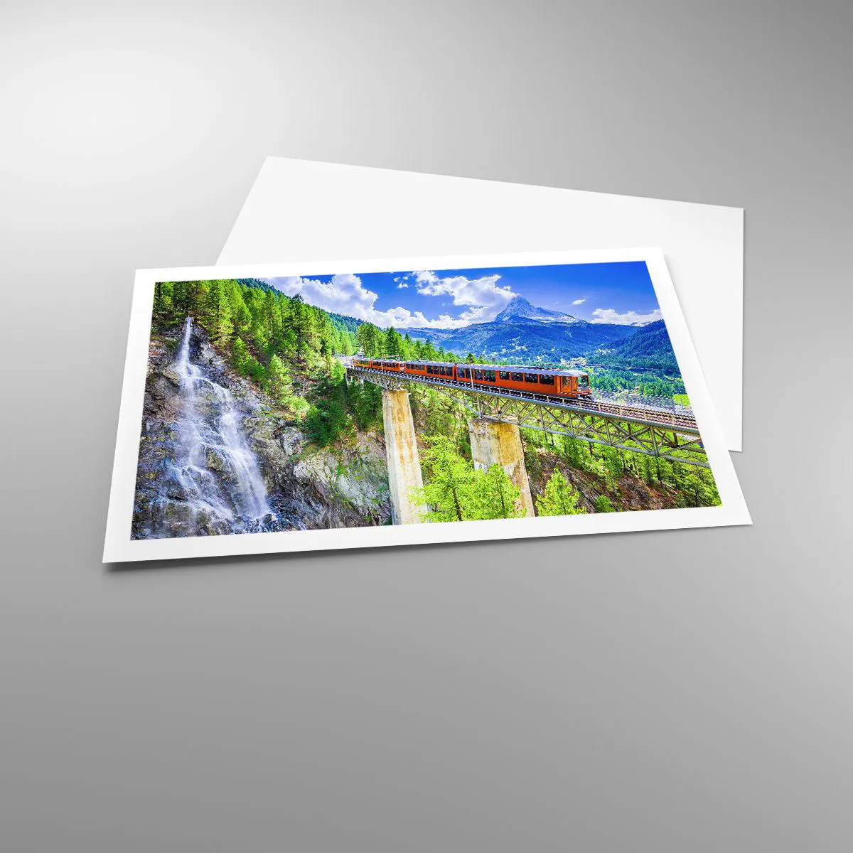 Poster - Train Through the Alps - 91x61 cm