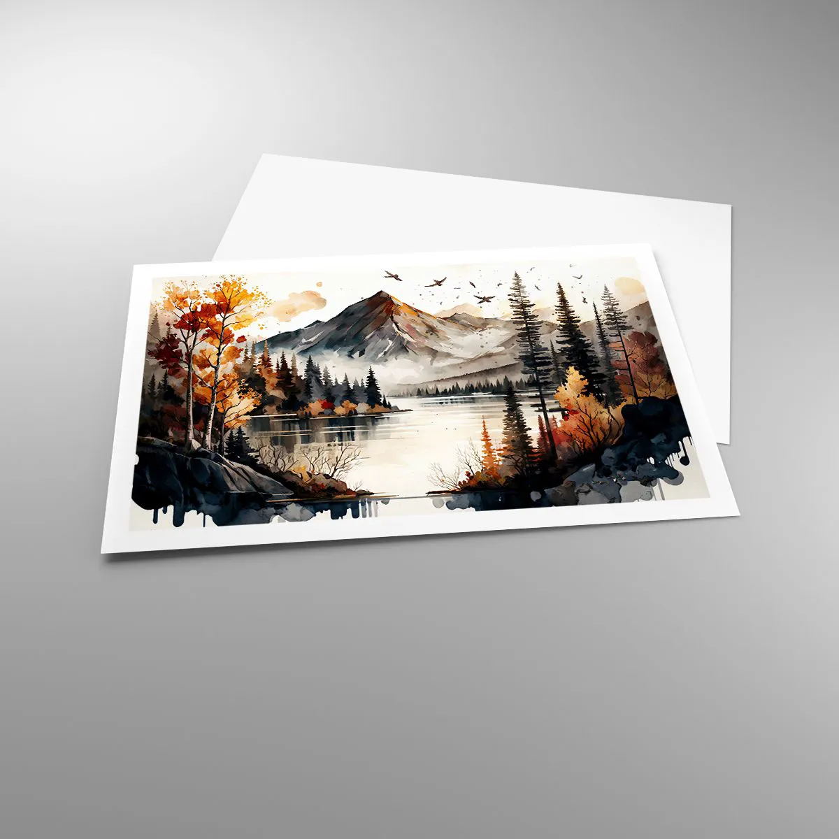 Affisch - Gyllene höst i fjällen - 91x61 cm