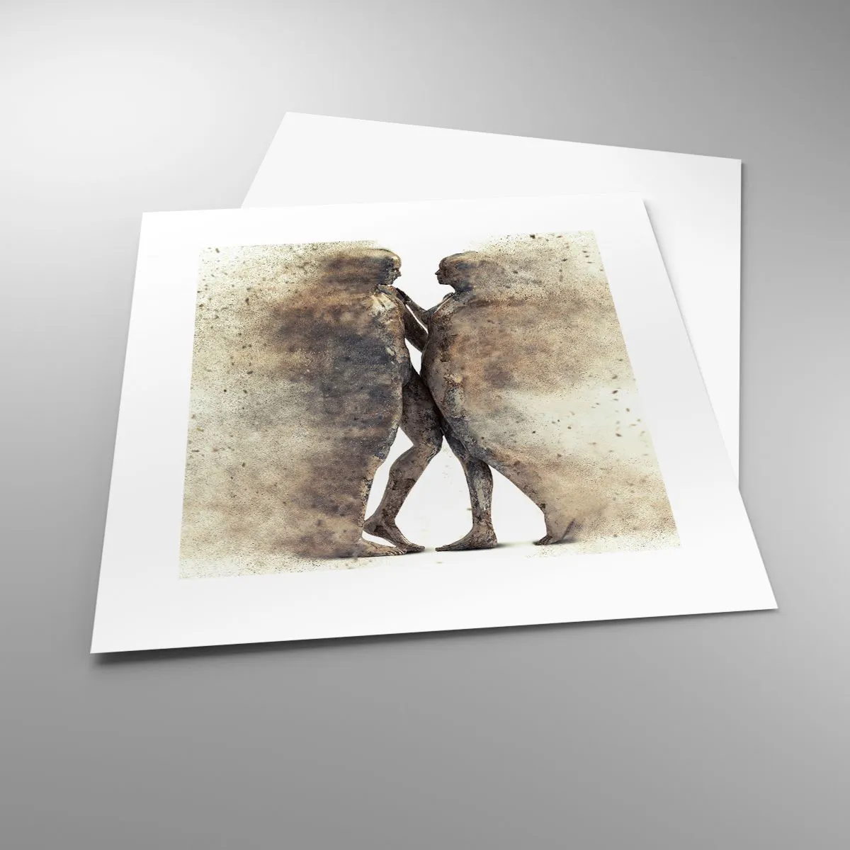 Plakat - Fra støv steg de til kærlighed - 30x30 cm