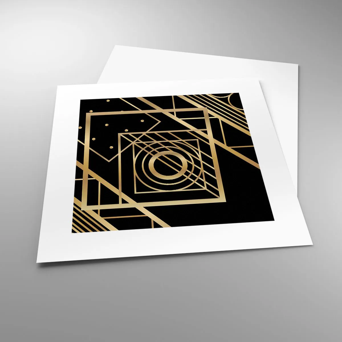 Poster - Golden Geometry - 30x30 cm