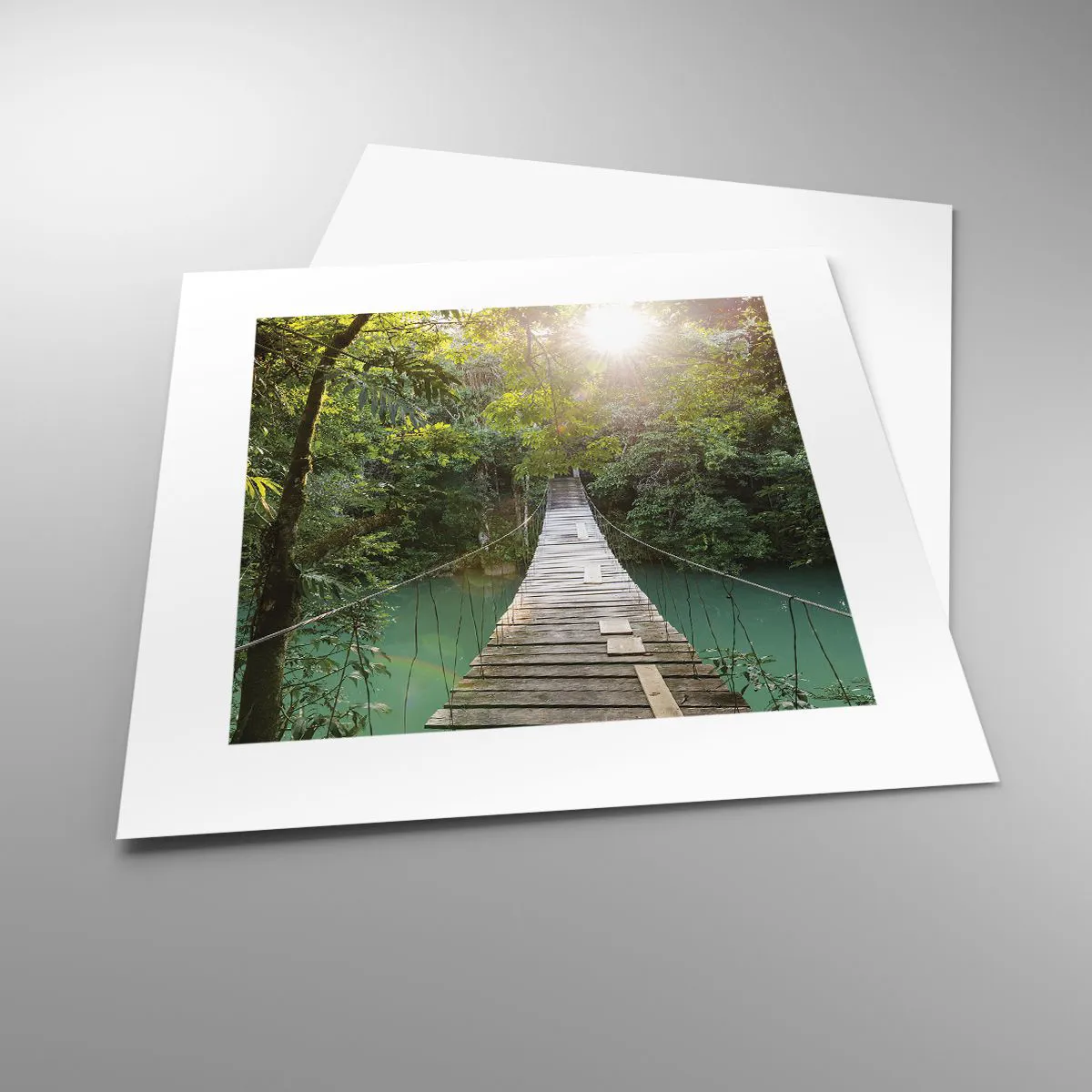 Poszter - Az azúrkék vízen át az azúrkék erdőbe - 30x30 cm