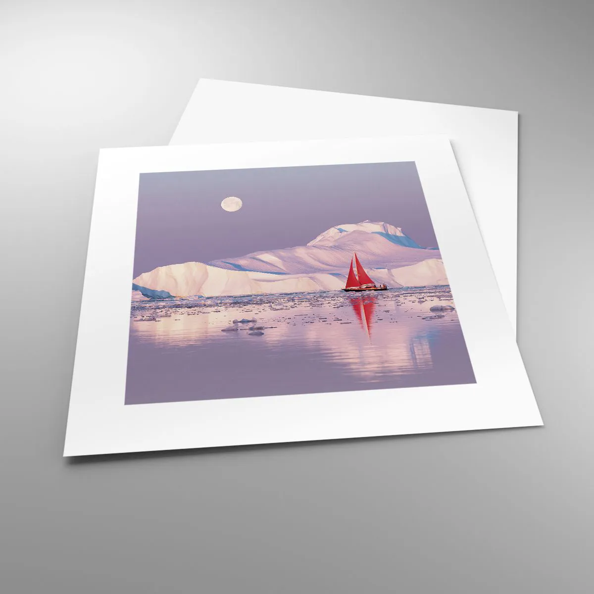 Affisch - Seglens glöd, isens kyla - 30x30 cm
