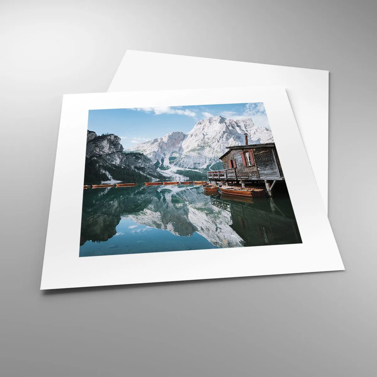 Plakát - Krystalické, horské ráno - 30x30 cm