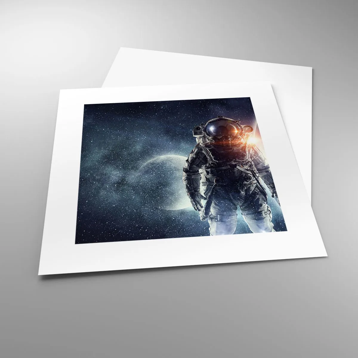 Affisch - Äventyr i rymden - 30x30 cm