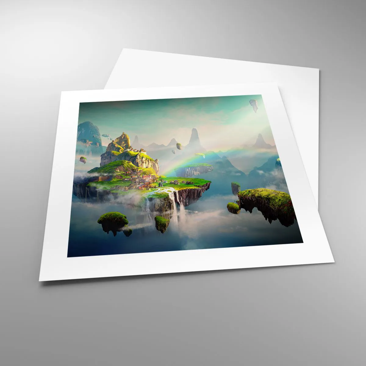 Poster - Midden in de lucht - gelukkige eilanden - 40x40 cm