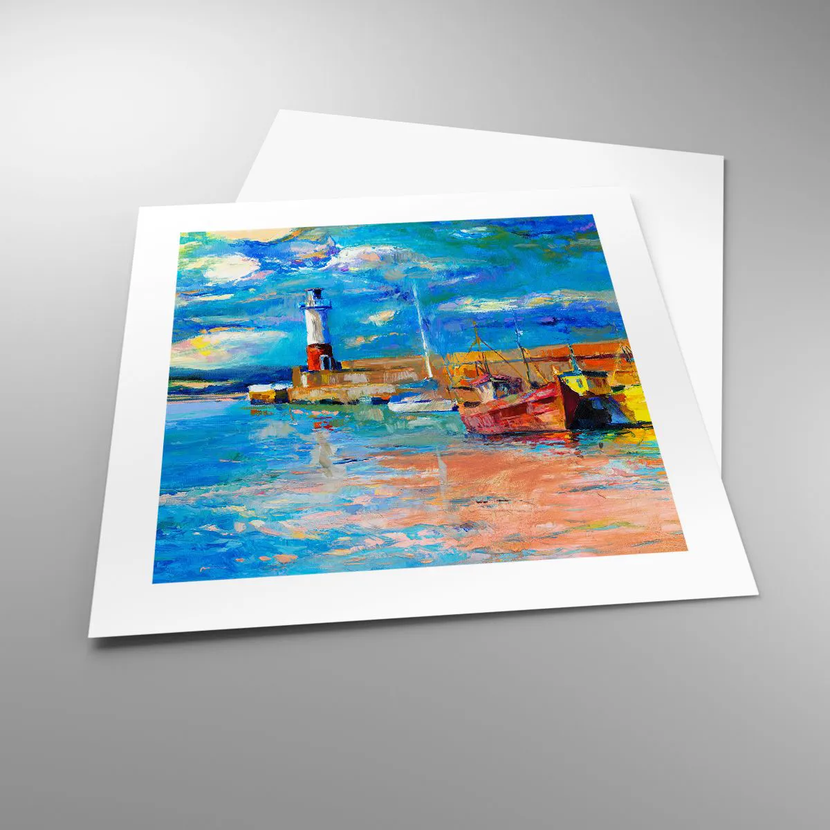 Póster - Tarde en la bahía del arco iris - 40x40 cm