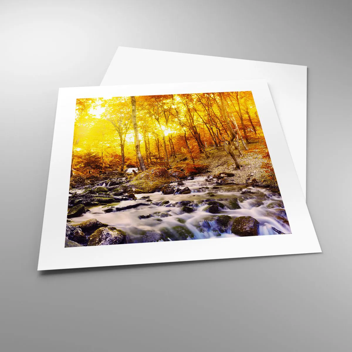 Poster - Stenen gezet in goud en platina - 40x40 cm