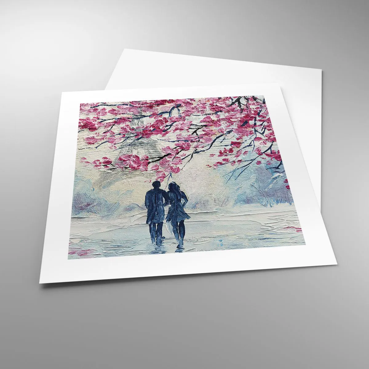 Plagát - Romantická prechádzka - 40x40 cm