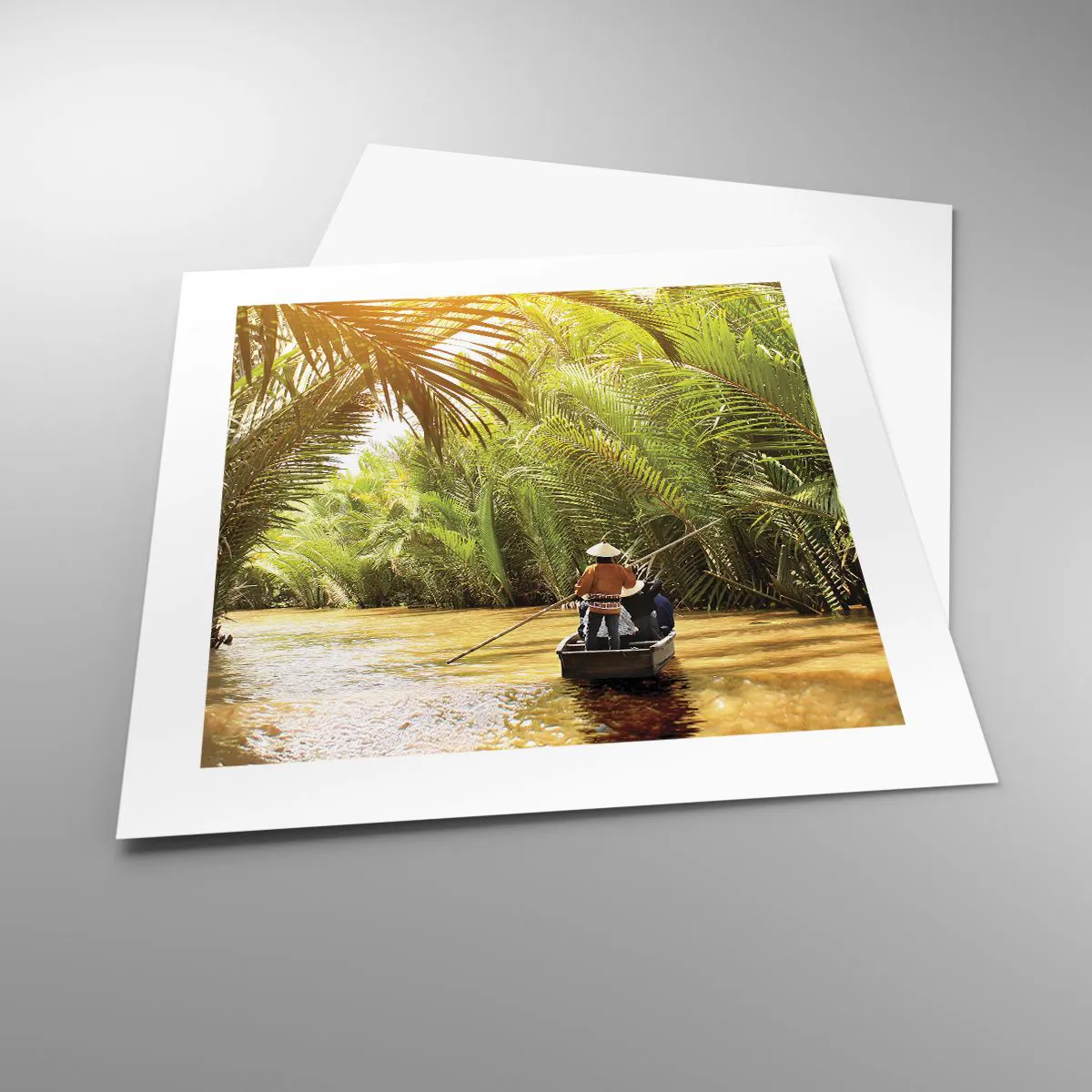 Affisch - Genom en palmravin - 40x40 cm