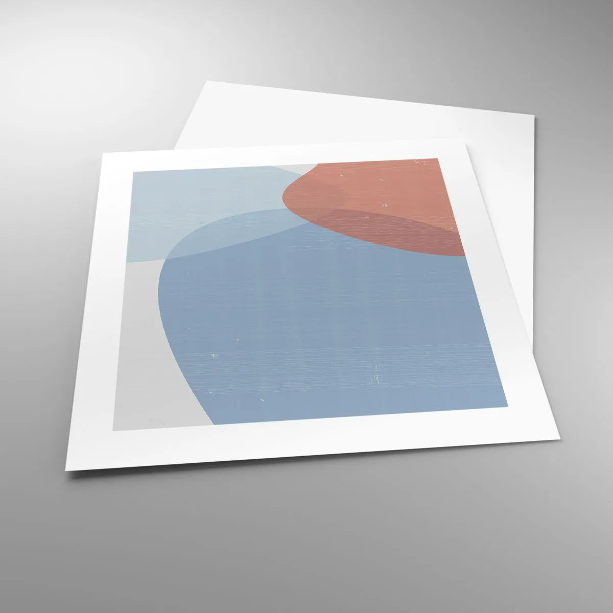 Plakat - Pastelfarvede relationer - 40x40 cm