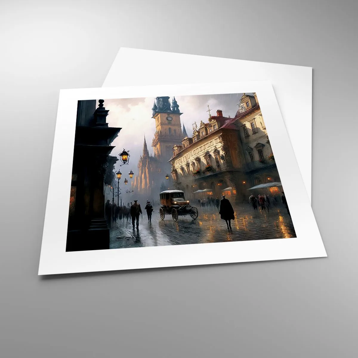 Poster - Charme eines Prager Abends - 40x40 cm