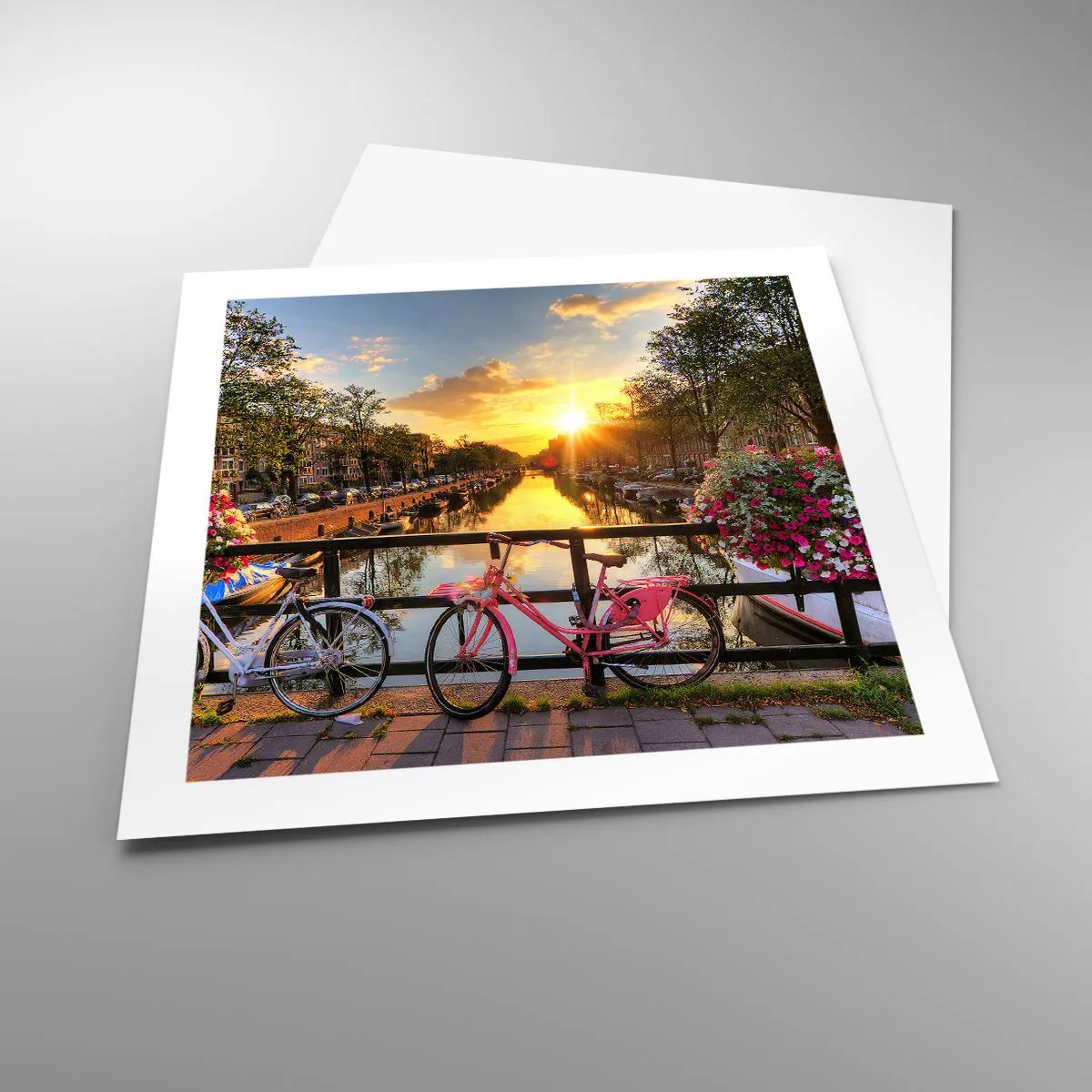 Poster - Spring Morning in Amsterdam - 50x50 cm